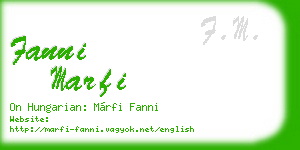 fanni marfi business card