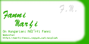 fanni marfi business card